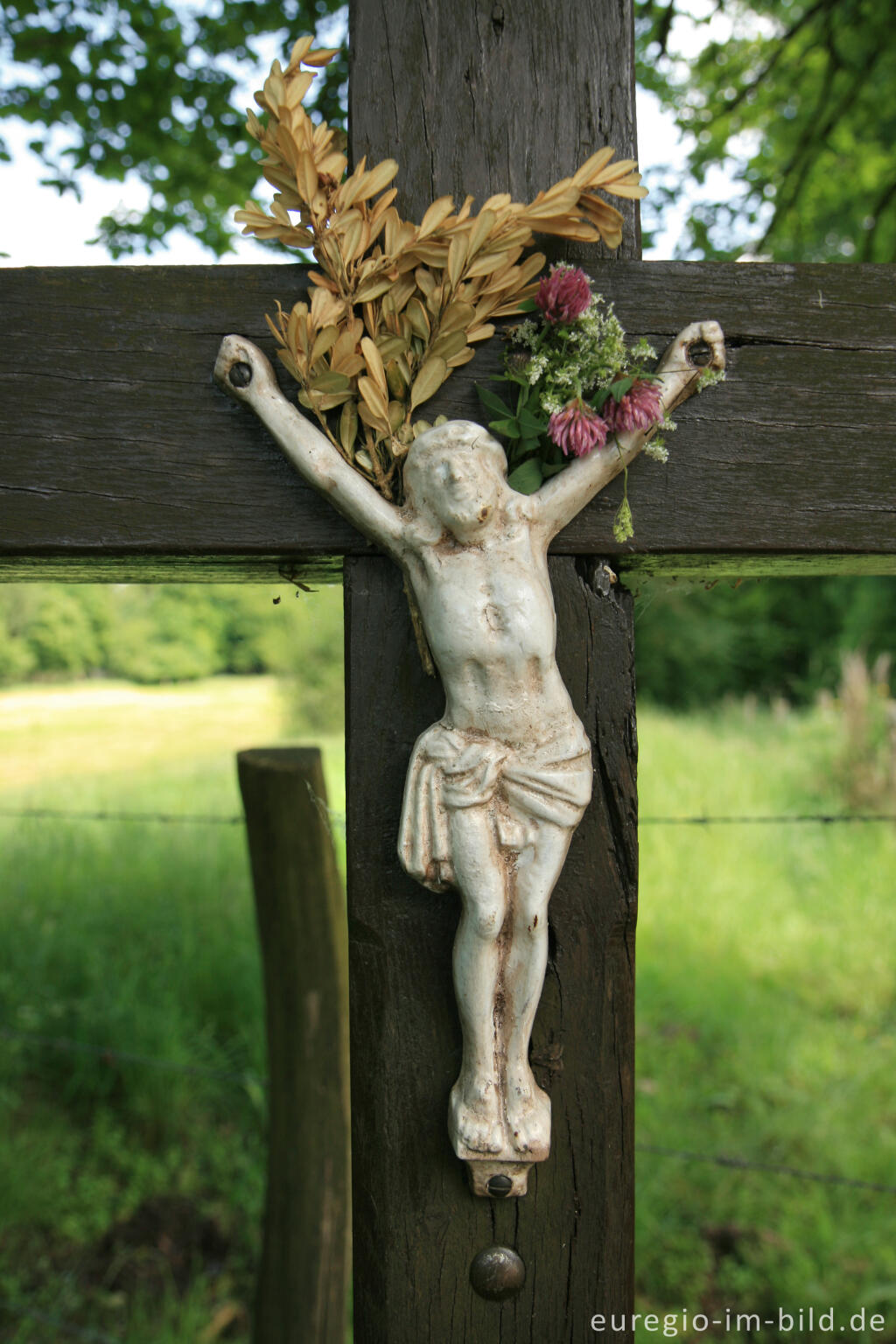 Detailansicht von Flurkreuz bei Venwegen, Nordeifel