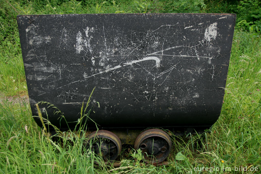 Detailansicht von Grubenwagen beim Schacht Nulland in Kerkrade