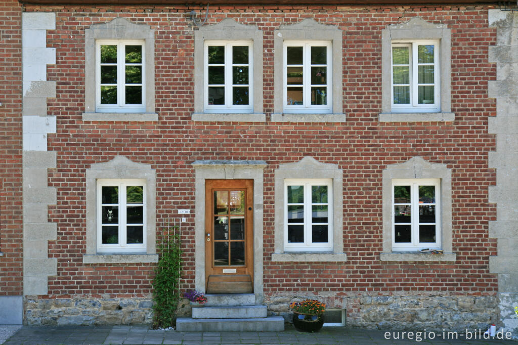 Detailansicht von Hausfassade in Raeren, Belgien