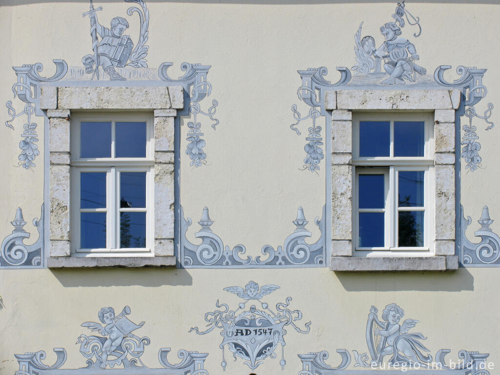 Detailansicht von Herzogenrath, altes Haus von 1547