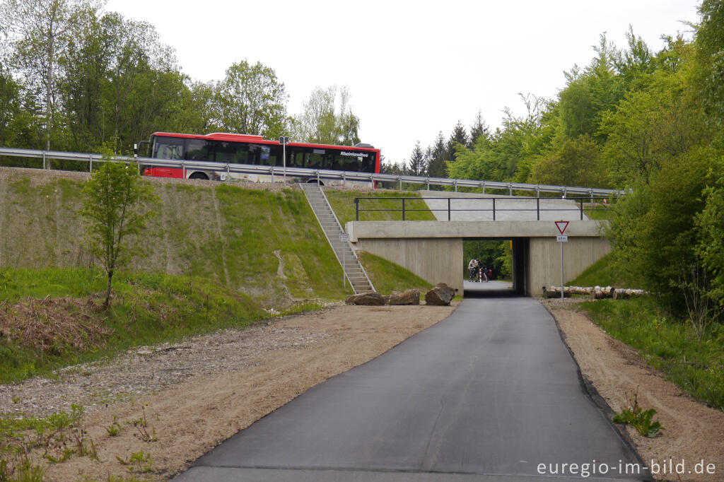 Detailansicht von Himmelsleiter kreuzt Vennbahn