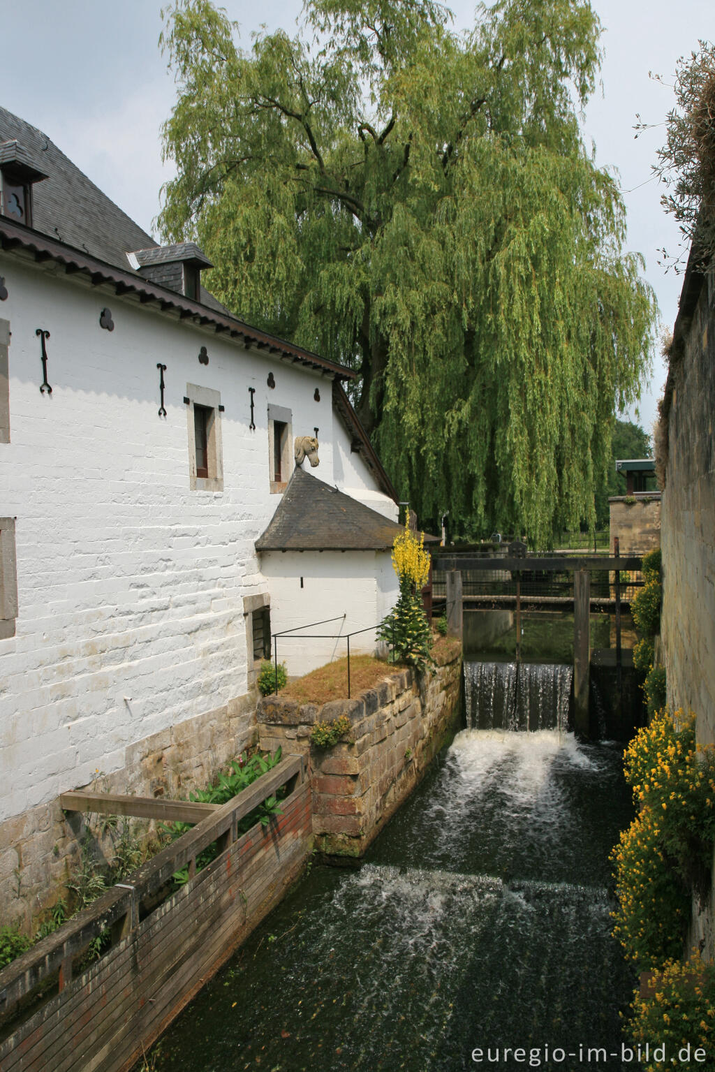 Detailansicht von Historische Wassermühle im Kasteeltuin Oud-Valkenburg