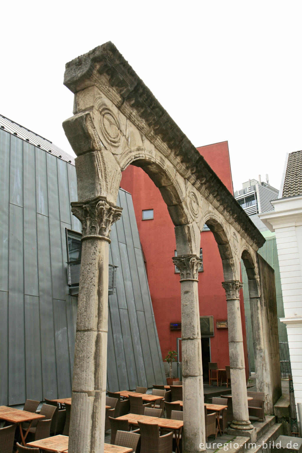 Detailansicht von Hof, Aachener Altstadt