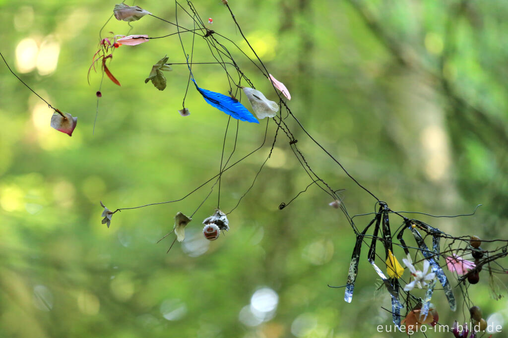 Detailansicht von Installation im Eibenwald auf dem Lousberg, Aachen 2014