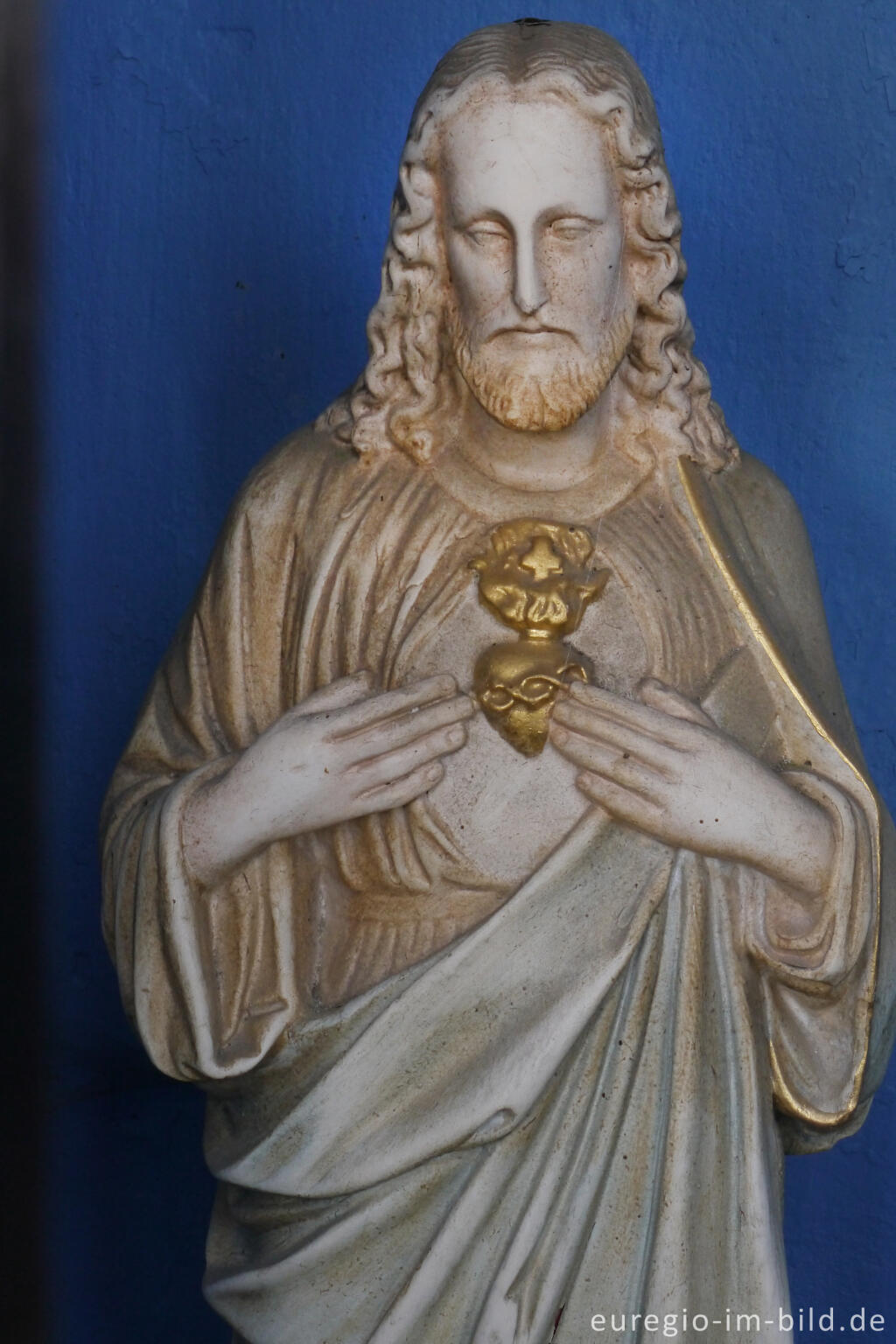 Detailansicht von Jesusfugur in einer Kapelle bei Lontzen