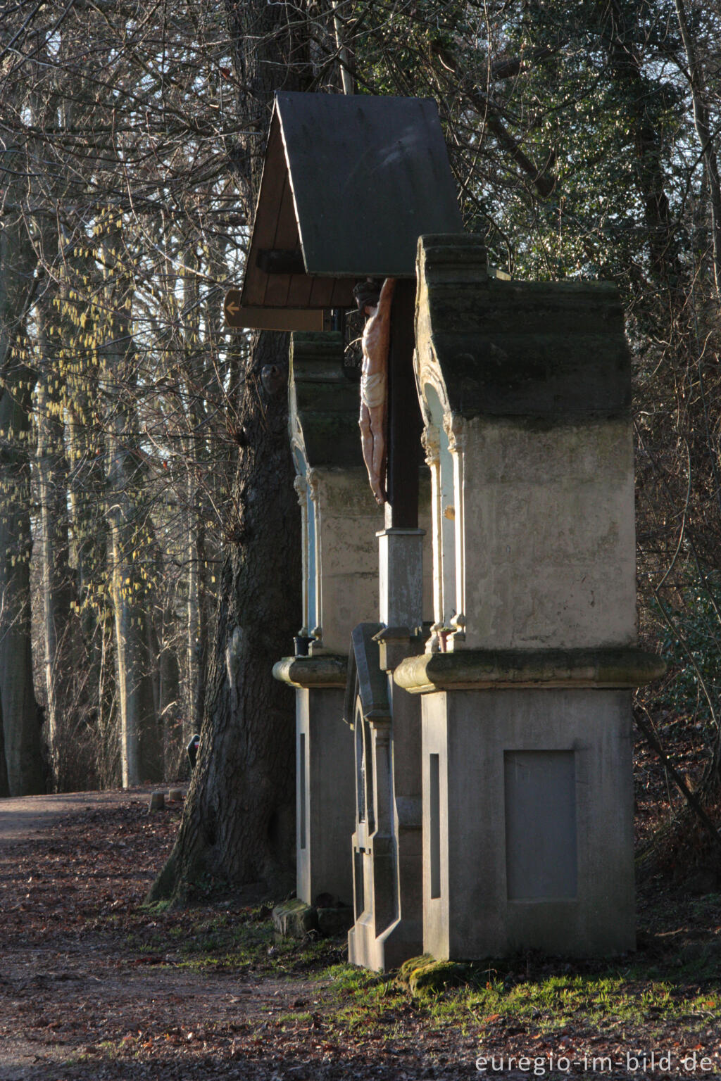 Detailansicht von Kalvariengruppe im Geultal bei Oud Valkenburg