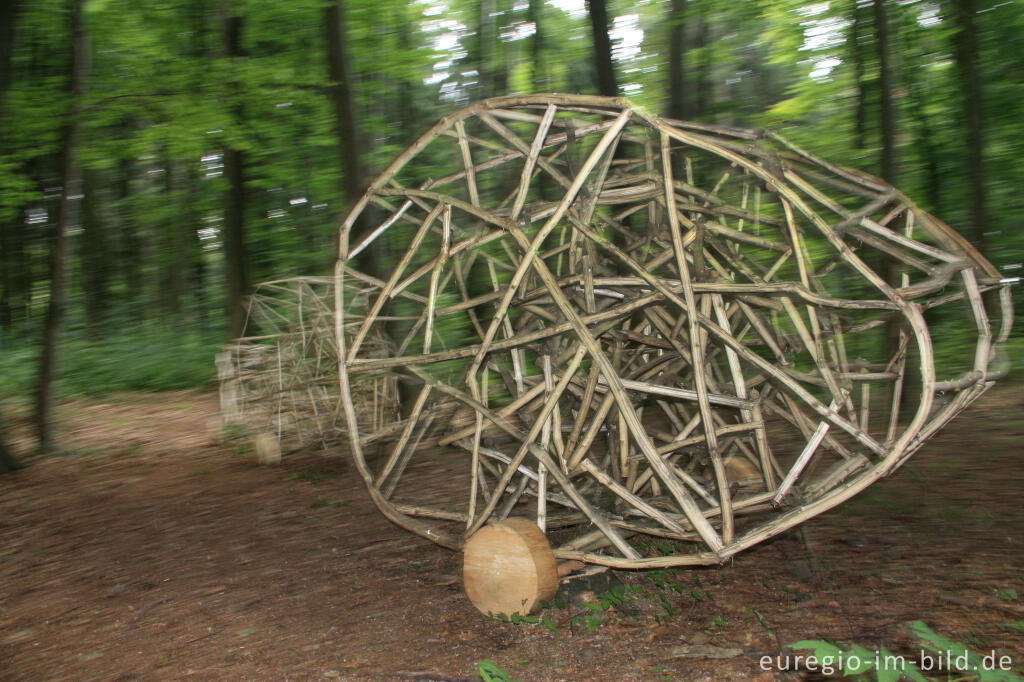 Detailansicht von Karin van der Molen & Pat van Boekel: "Space Invadors", Grenzkunstroute011, Aachen-Köpfchen