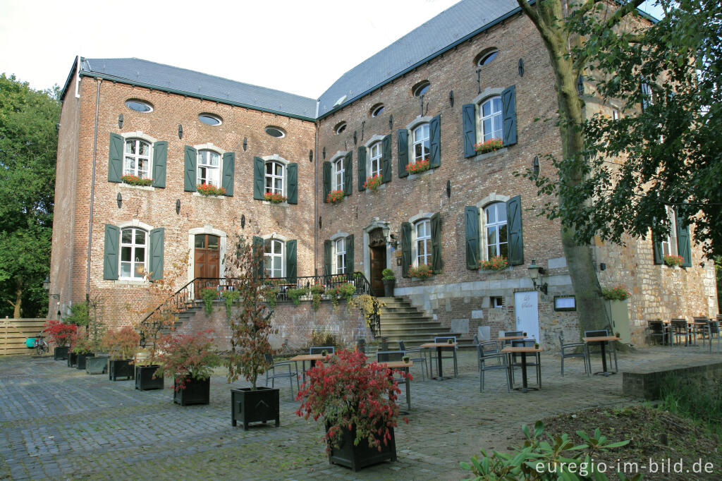 Detailansicht von Kasteel Erenstein im Park Gravenrode, Südlimburg