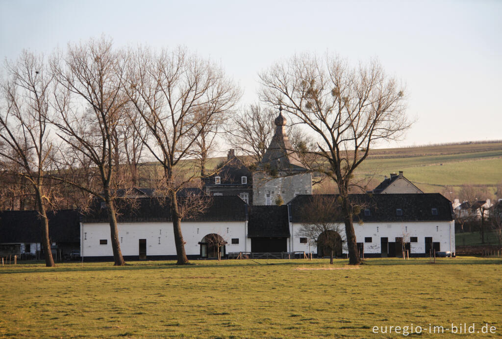 Detailansicht von Kasteel Genhoes im Geultal bei Oud Valkenburg