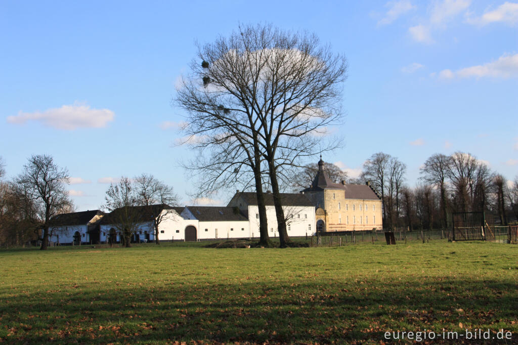 Detailansicht von Kasteel Genhoes im Geultal bei Oud Valkenburg