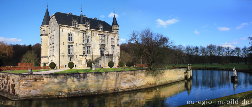 Detailansicht von Kasteel Schaloen in Oud Valkenburg an der Geul