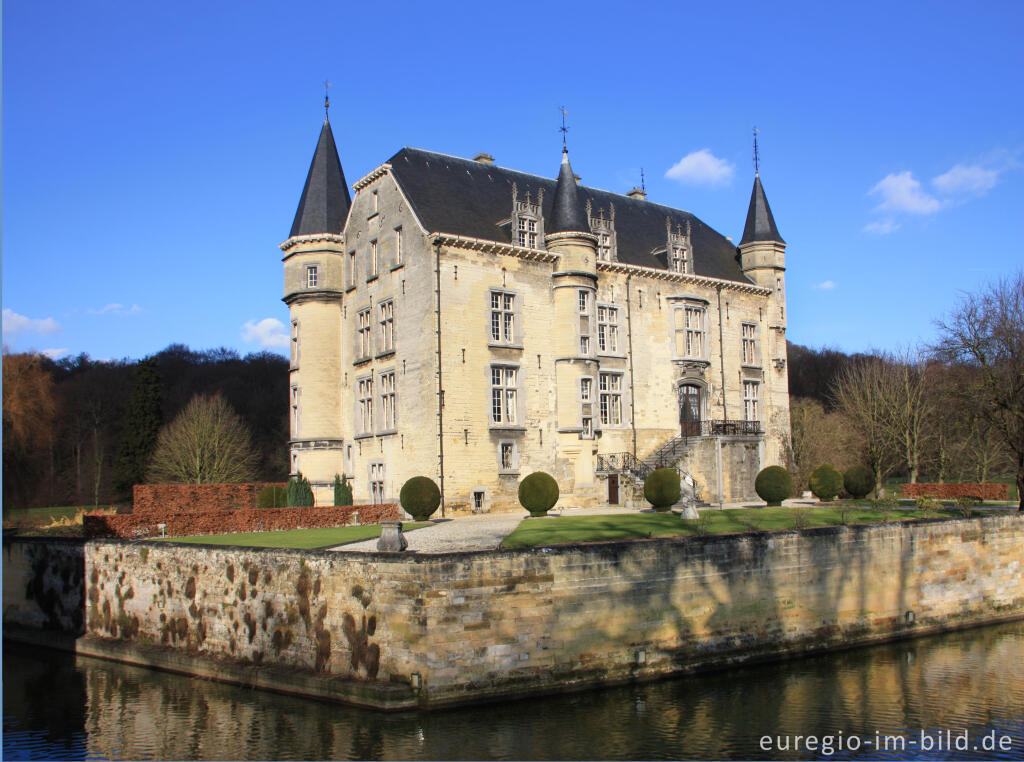 Detailansicht von Kasteel Schaloen in Oud Valkenburg an der Geul