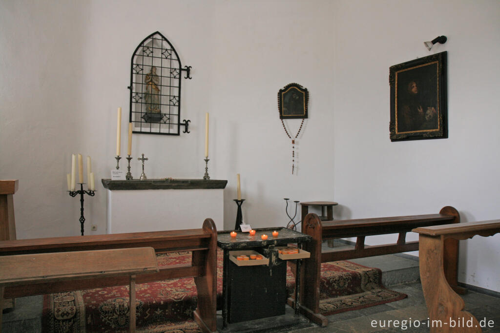 Detailansicht von  Klauser Kapelle «Maria im Schnee» bei Kornelimünster