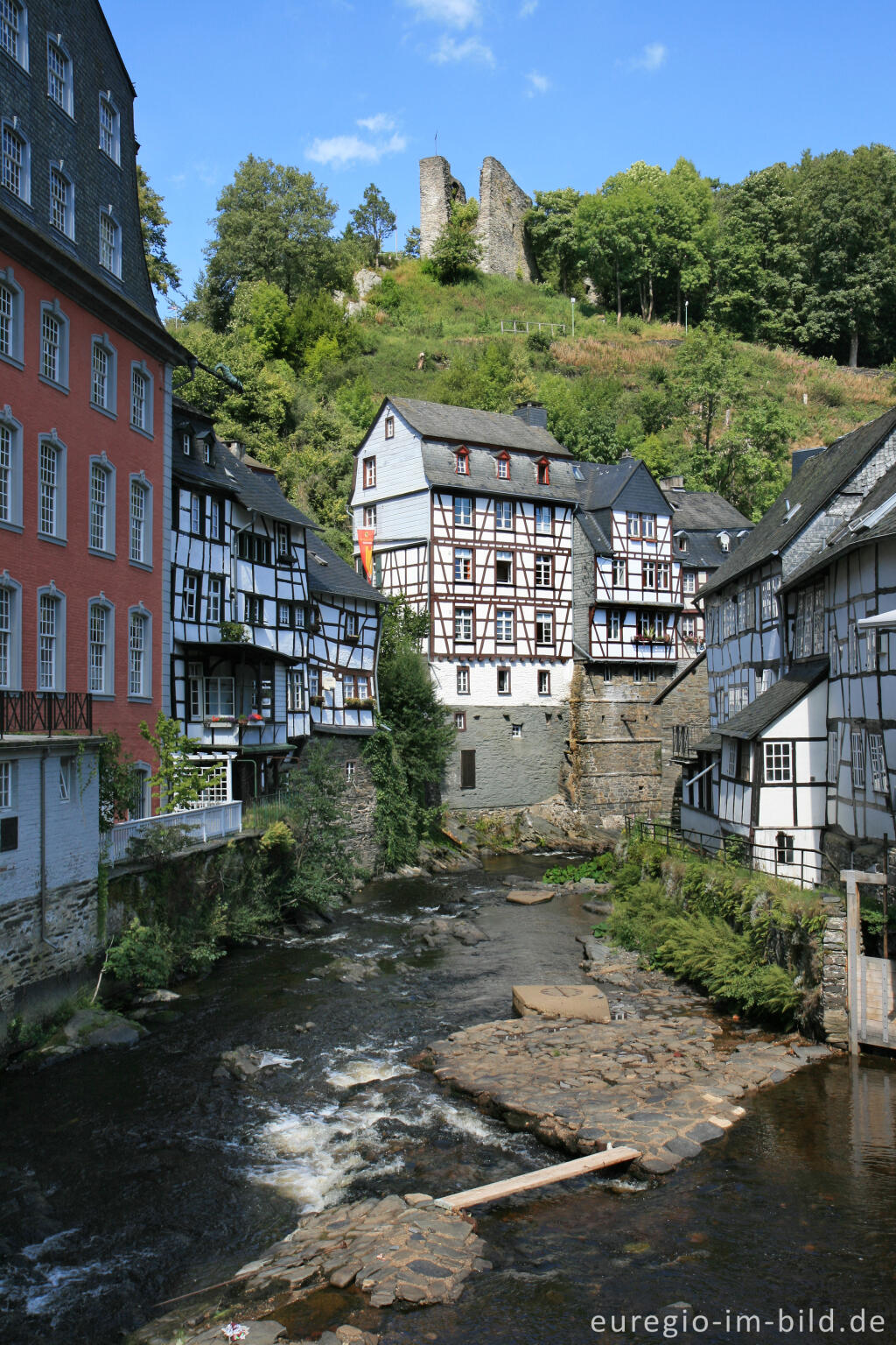 Detailansicht von Monschau in der Eifel