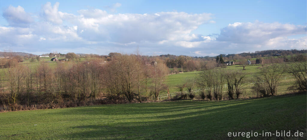 Detailansicht von Panoramafoto des Geultals bei Sippenaeken, Belgien