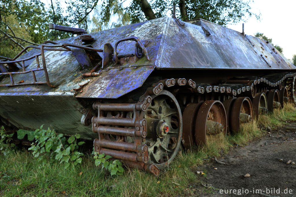 Detailansicht von Panzer in der Schavener Heide