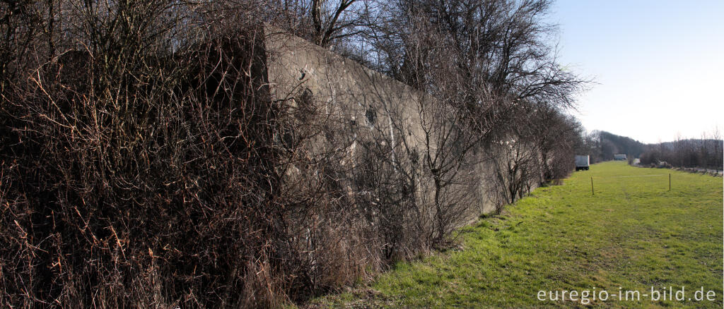 Detailansicht von Panzermauer des Westwalls beim Schneeberg