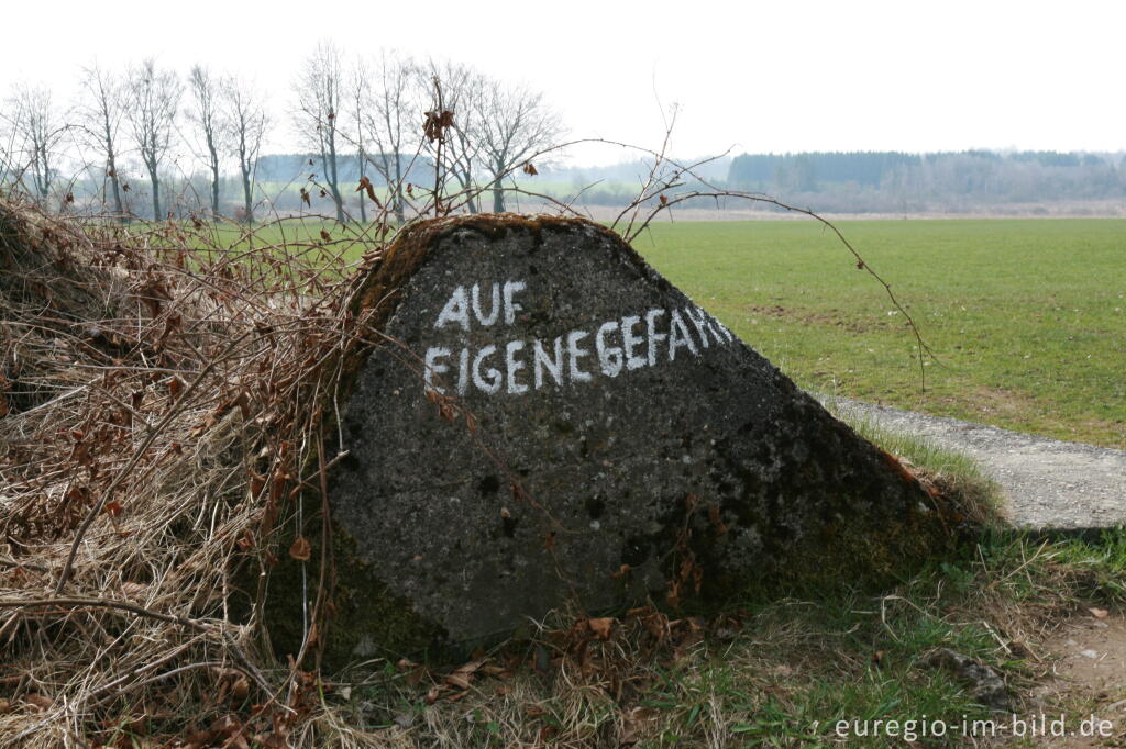 Detailansicht von Panzersperre, westlich von Simmerath