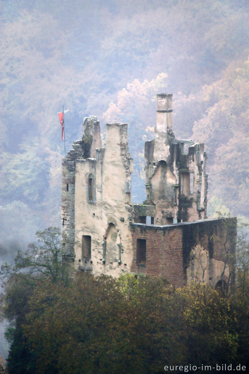 Detailansicht von Ruine der Burg Ramstein