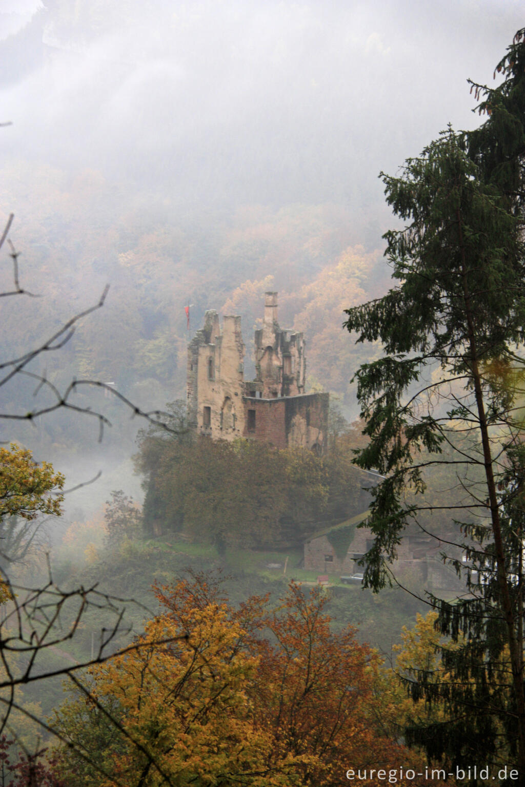 Detailansicht von Ruine der Burg Ramstein