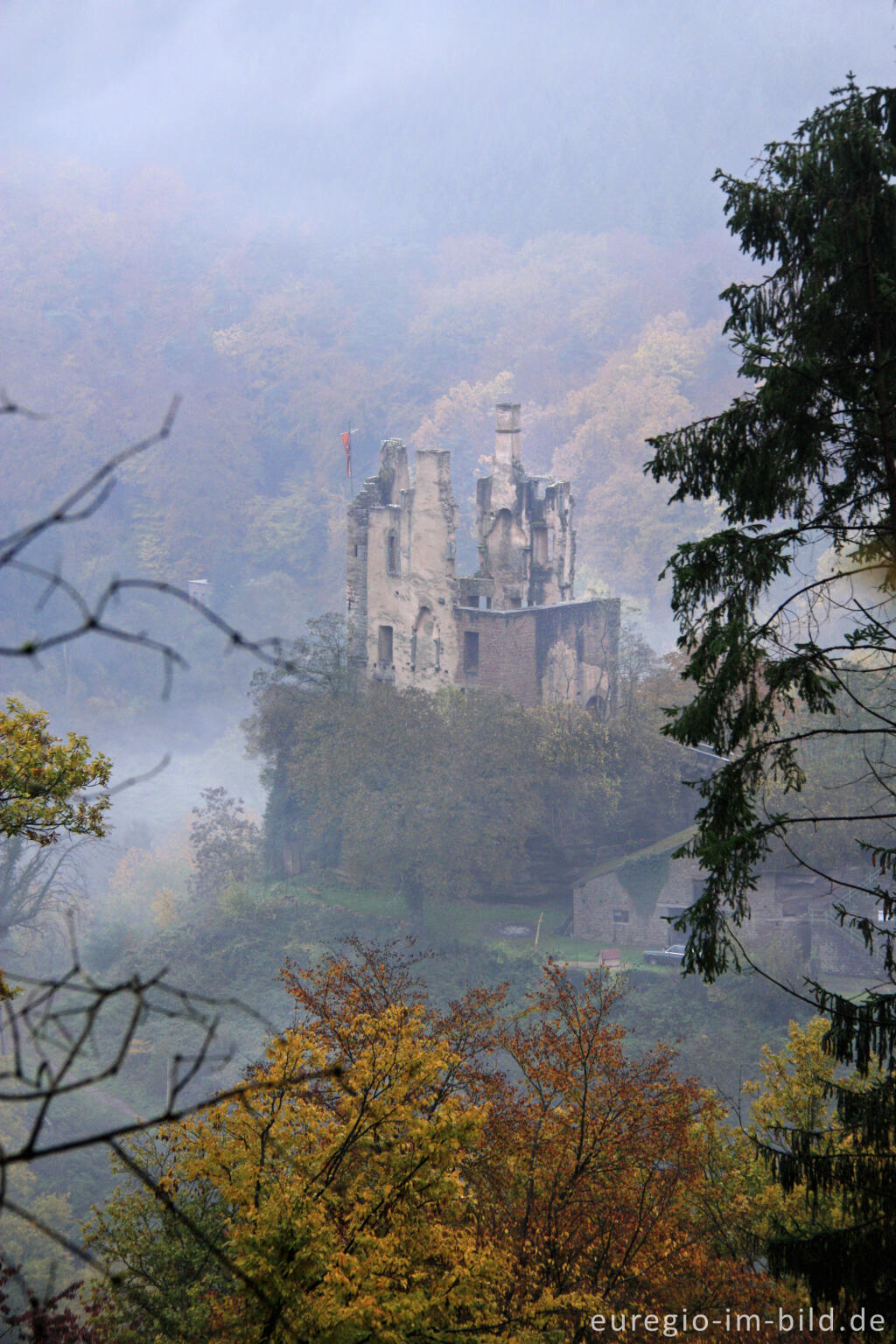 Detailansicht von Ruine der Burg Ramstein