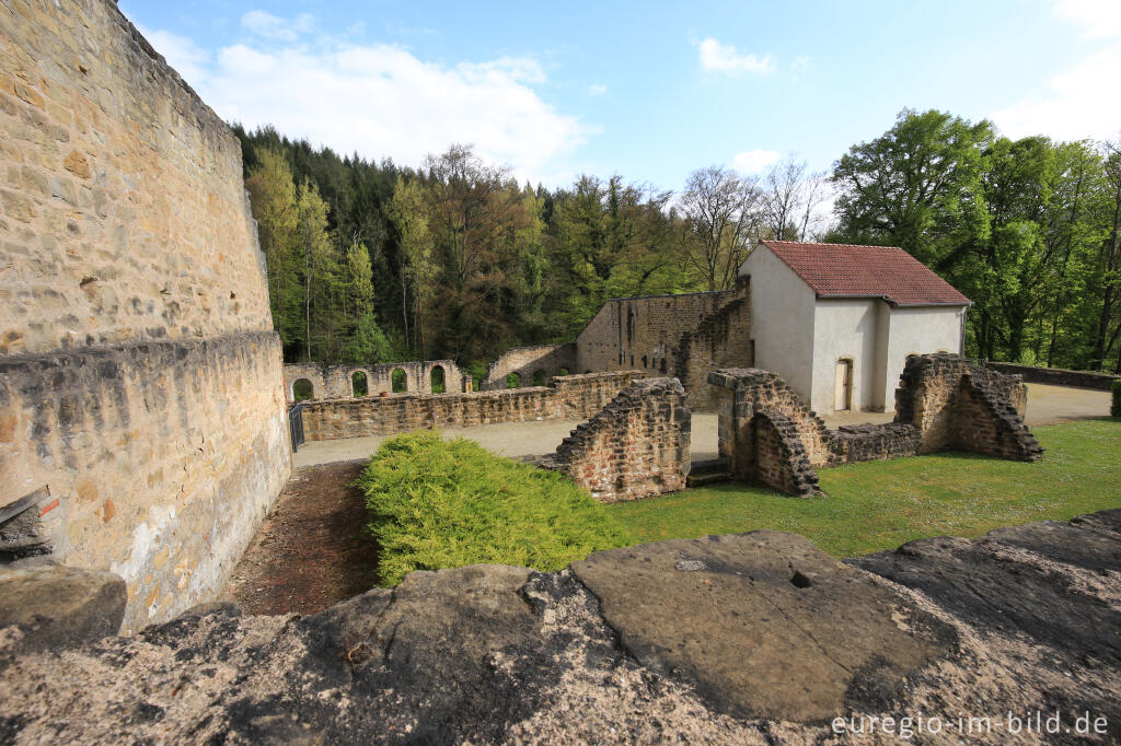 Detailansicht von Ruine der Eisenschmelze bei Schloss Weilerbach