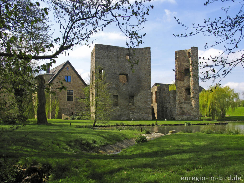 Detailansicht von Ruine der Wasserburg Haus Heyden, Aachen-Horbach