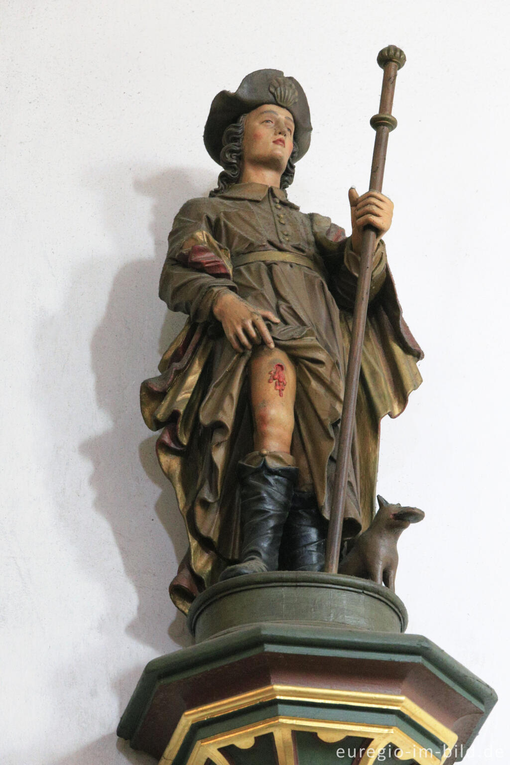 Detailansicht von Sankt Rochus in der Pfarrkirche St. Nikolaus in Neuerburg