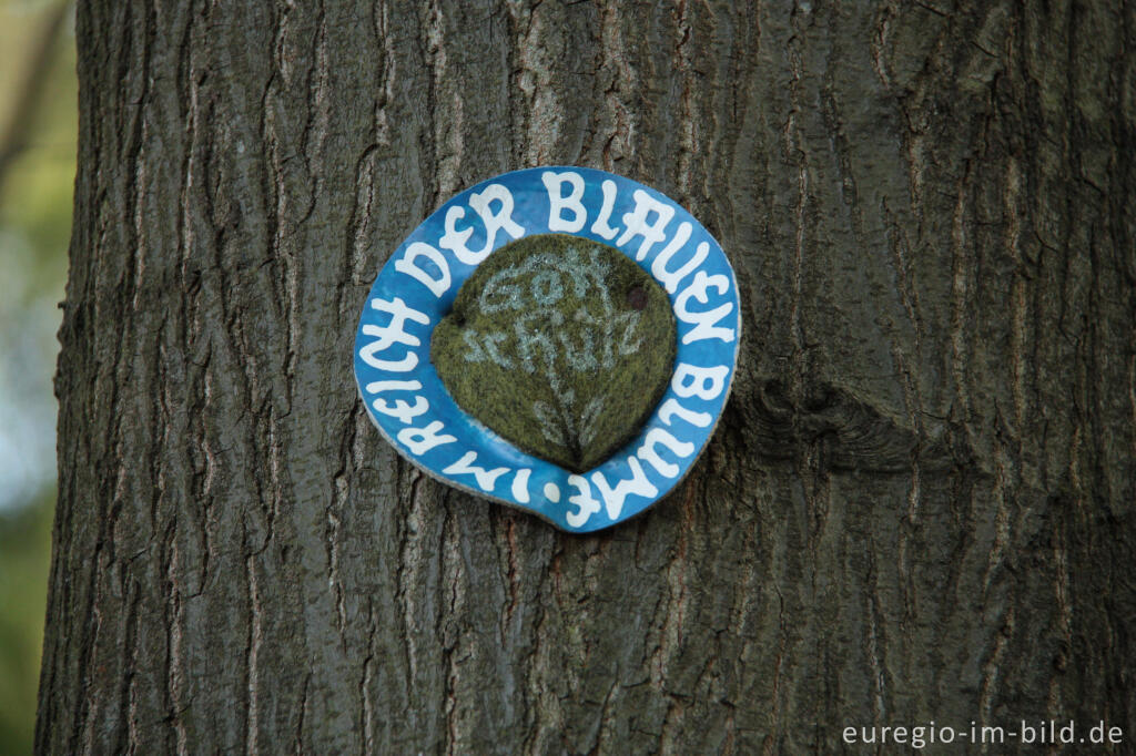 Schild im "IM REICH DER BLAUEN BLUME" bei Hückelhoven-Doveren