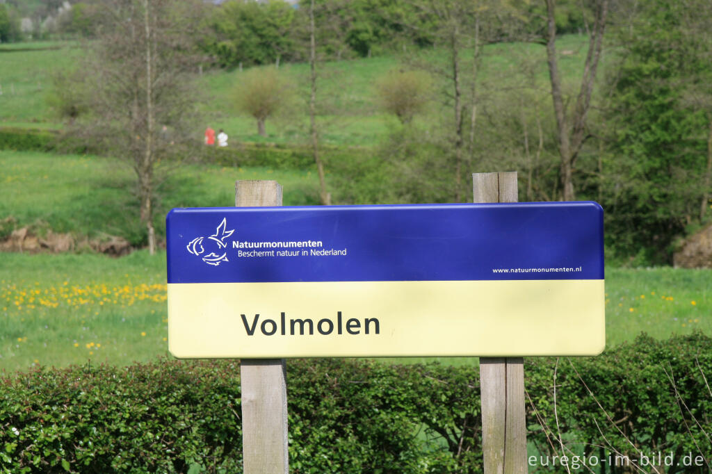 Detailansicht von Schild Volmolen im Geultal südlich von Epen