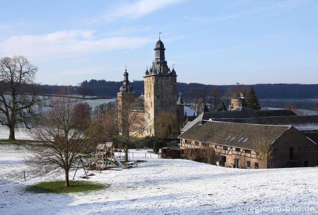 Detailansicht von Schloss Beusdael bei Sippenaeken, Belgien