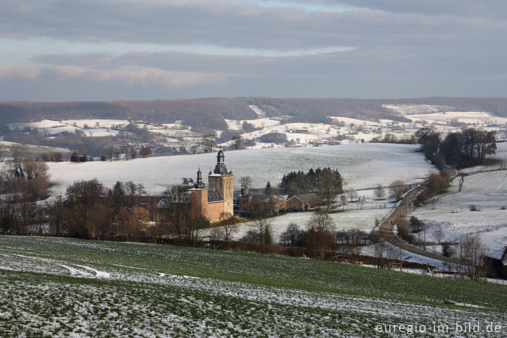 Detailansicht von Schloss Beusdael bei Sippenaeken, Belgien