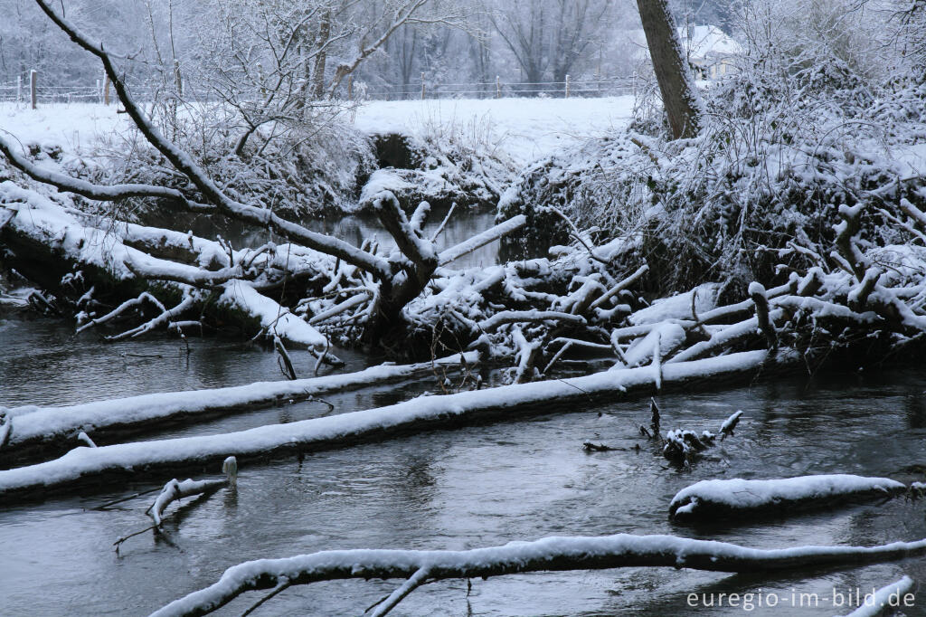 Detailansicht von Schnee im Wurmtal