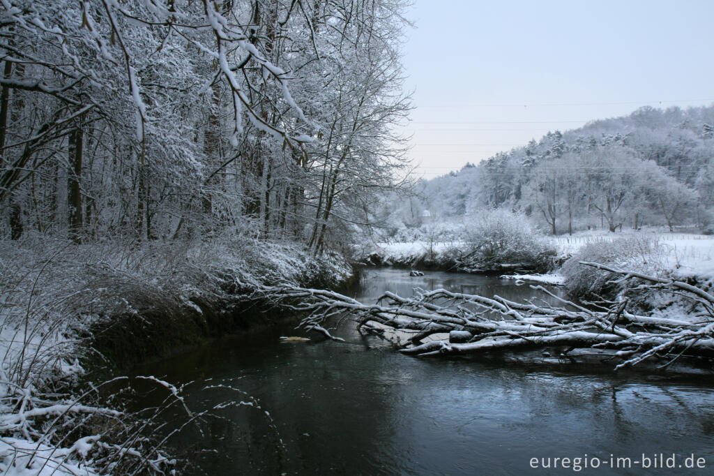 Detailansicht von Schnee im Wurmtal