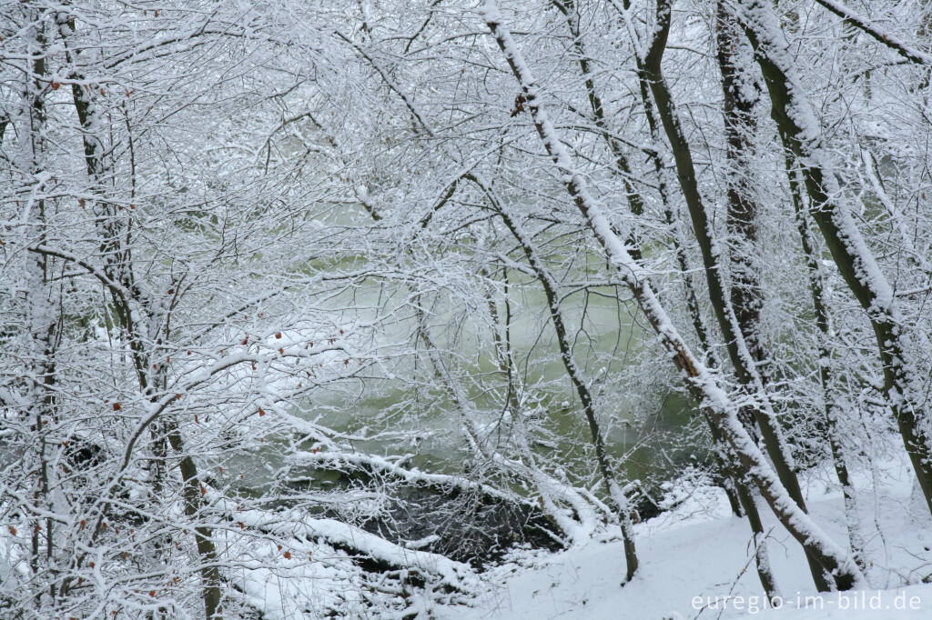 Detailansicht von Schnee im Wurmtal