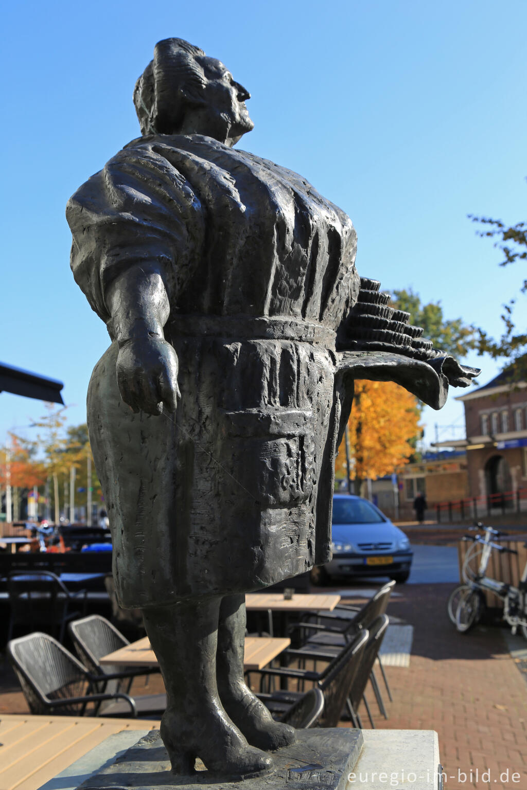 Detailansicht von Statue von Antje van de Statie in Weert