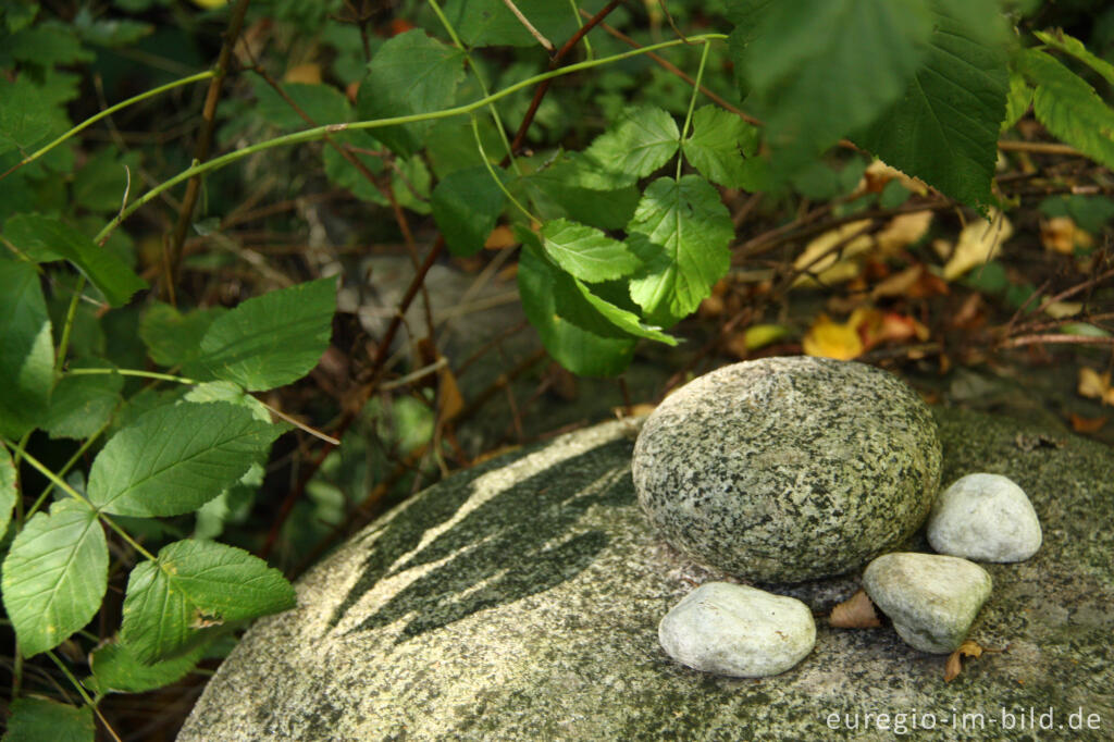 Detailansicht von Steine im "Hortus Dialogus", Nideggen - Abenden