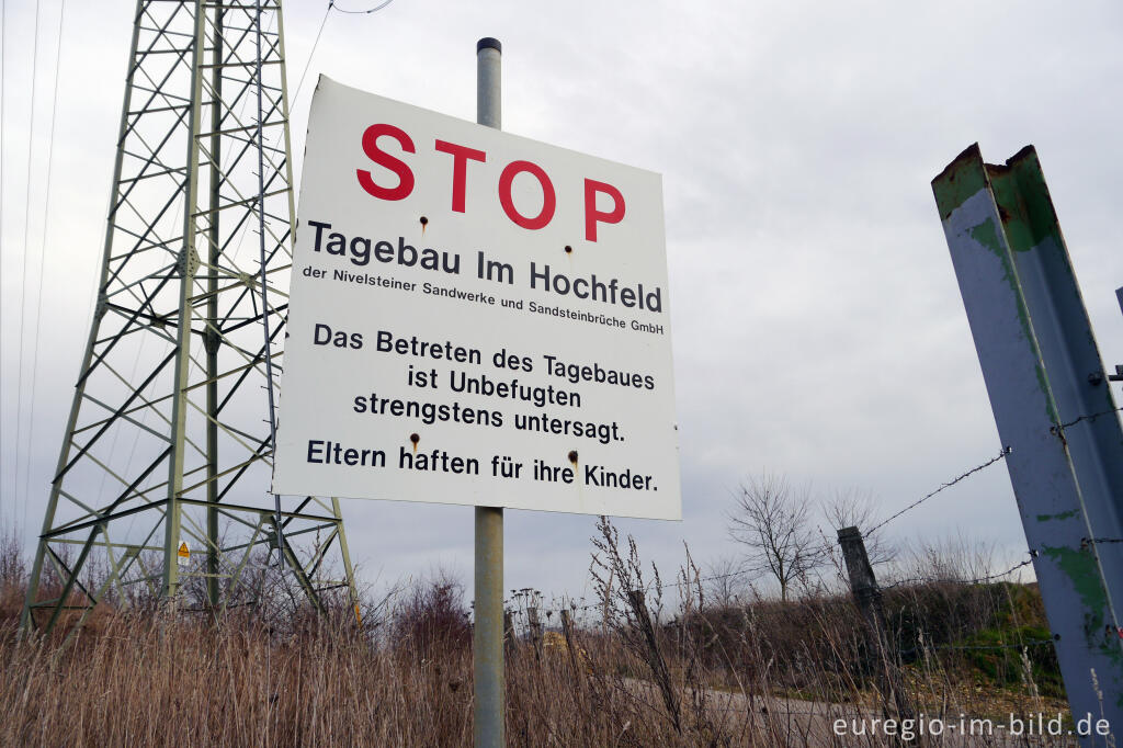 Detailansicht von Tagebau "Im Hochfel" der Nivelsteiner Sandwerke und Sandsteinbrüche, Worm-Wildnis