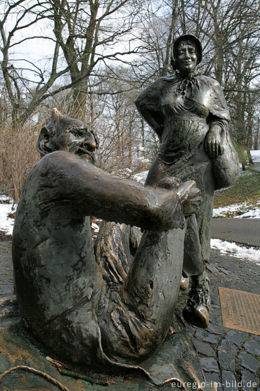 Detailansicht von Teufesdenkmal auf dem Lousberg in Aachen