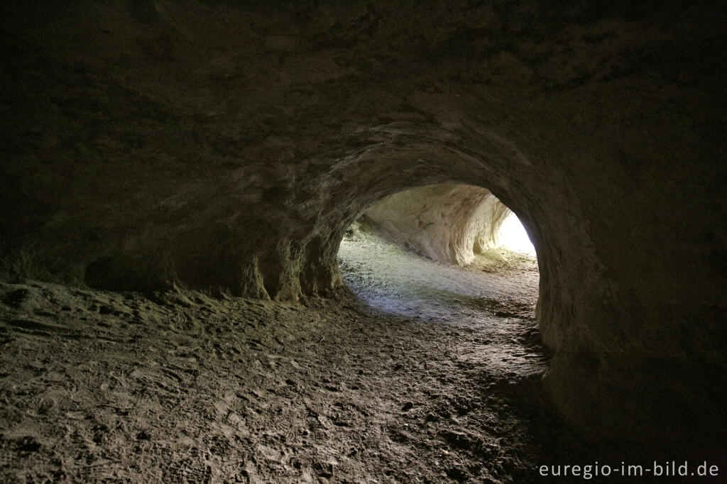 Detailansicht von Trass, Brohltal, Vulkaneifel, Trasshöhlen, vulkanisch, Höhlen, Höhlen- und Schluchtensteig, Wanderwege, Brohl,