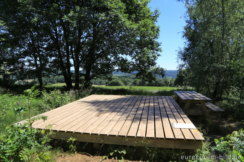 Detailansicht von Trekkingplatz in der Eifel