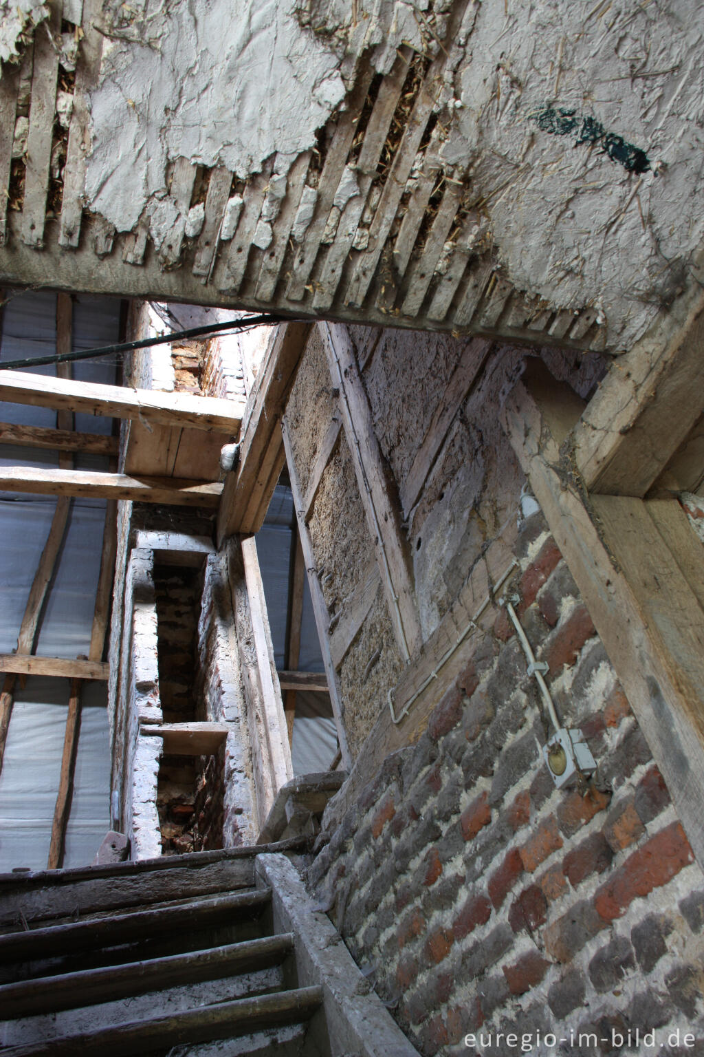 Detailansicht von Treppe zum DachbodenGut Steinstraß in Aachen - Horbach