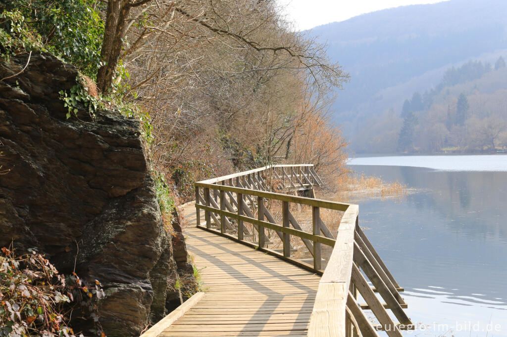 Detailansicht von Uferweg  beim Staubecken Heimbach