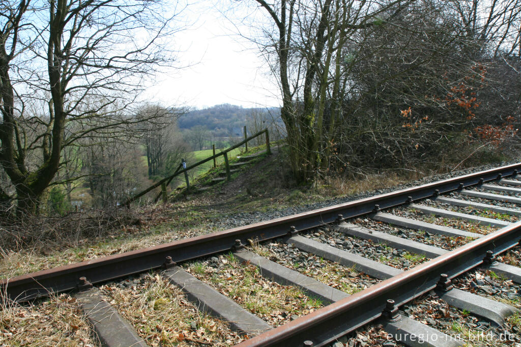 Detailansicht von Vennbahntrasse und Eifelsteig