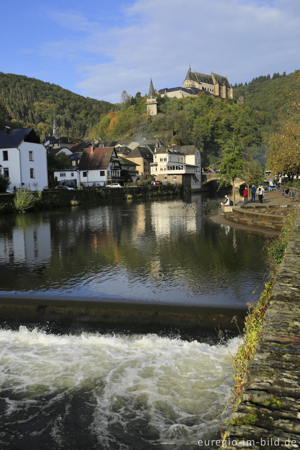 Detailansicht von Vianden im Ourtal