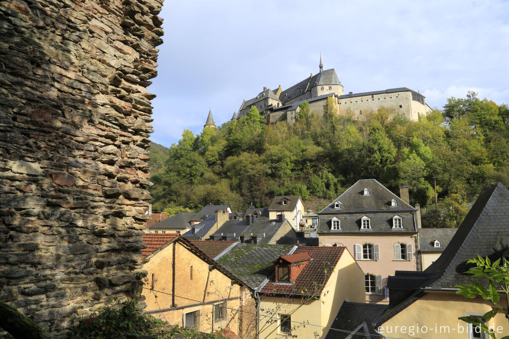 Detailansicht von Vianden im Ourtal