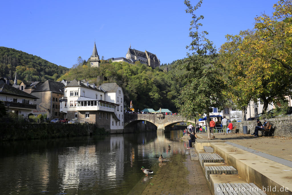 Detailansicht von Vianden im Ourtal