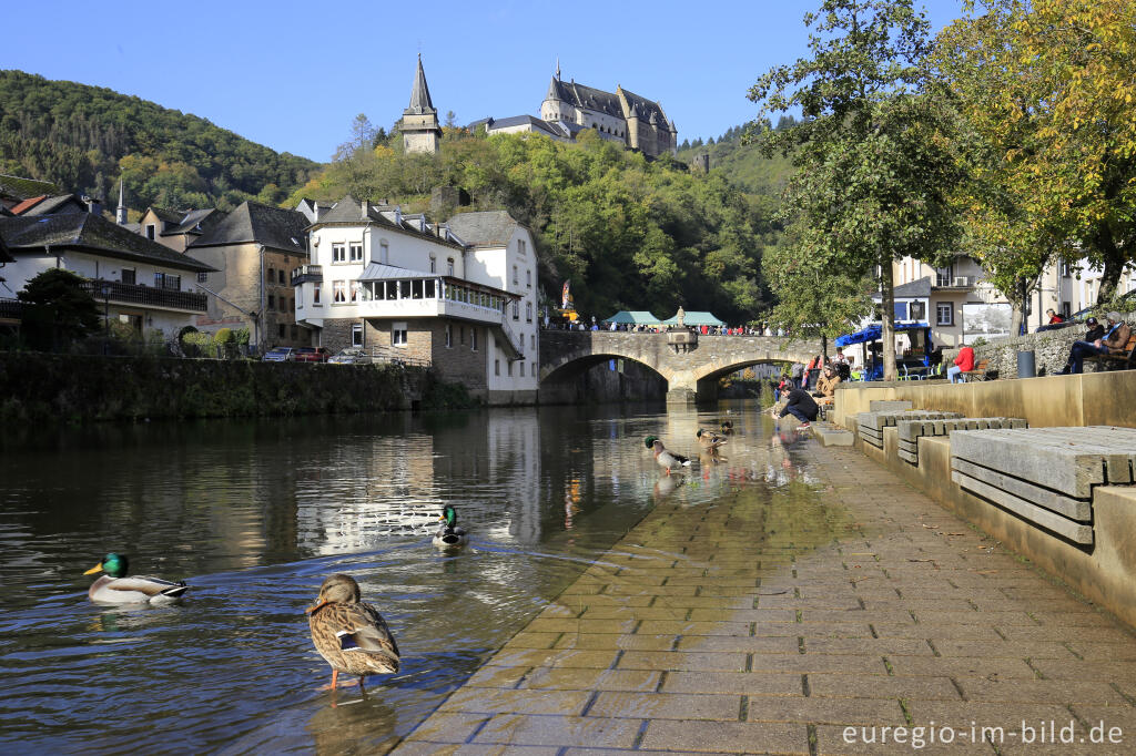 Detailansicht von Vianden im Ourtal