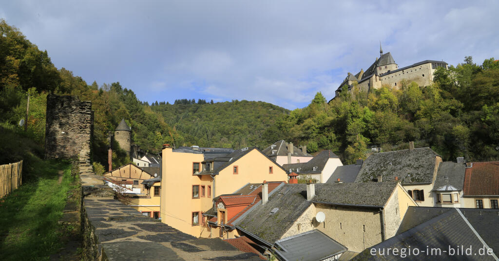 Detailansicht von Vianden im Ourtal