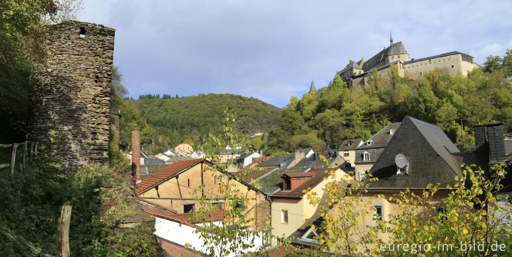 Detailansicht von Vianden im Ourtal